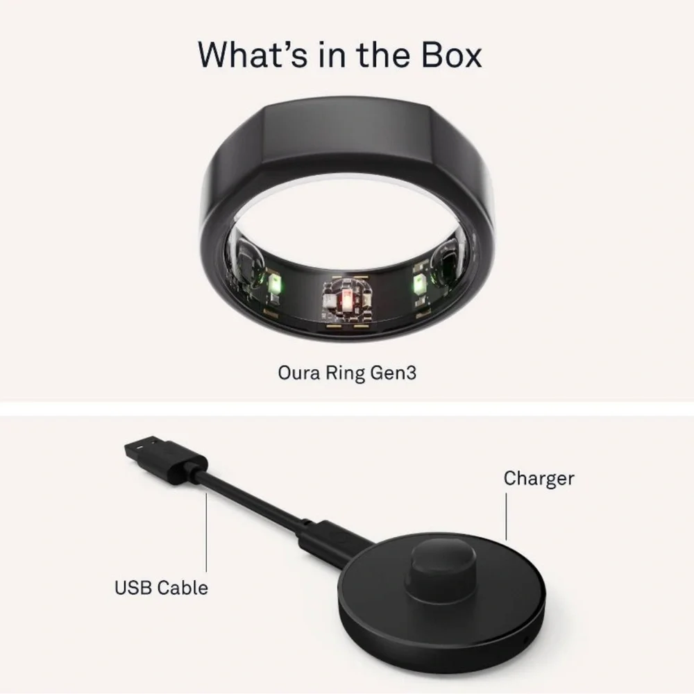 Oura Ring Gen3 Heritage Stealth US10